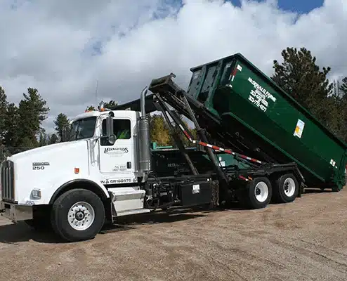 Roll Off Container Delivery For A Construction Site